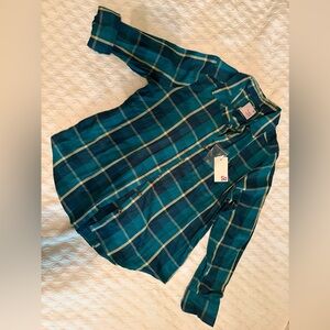 SO Teal Plaid Button Down Shirt